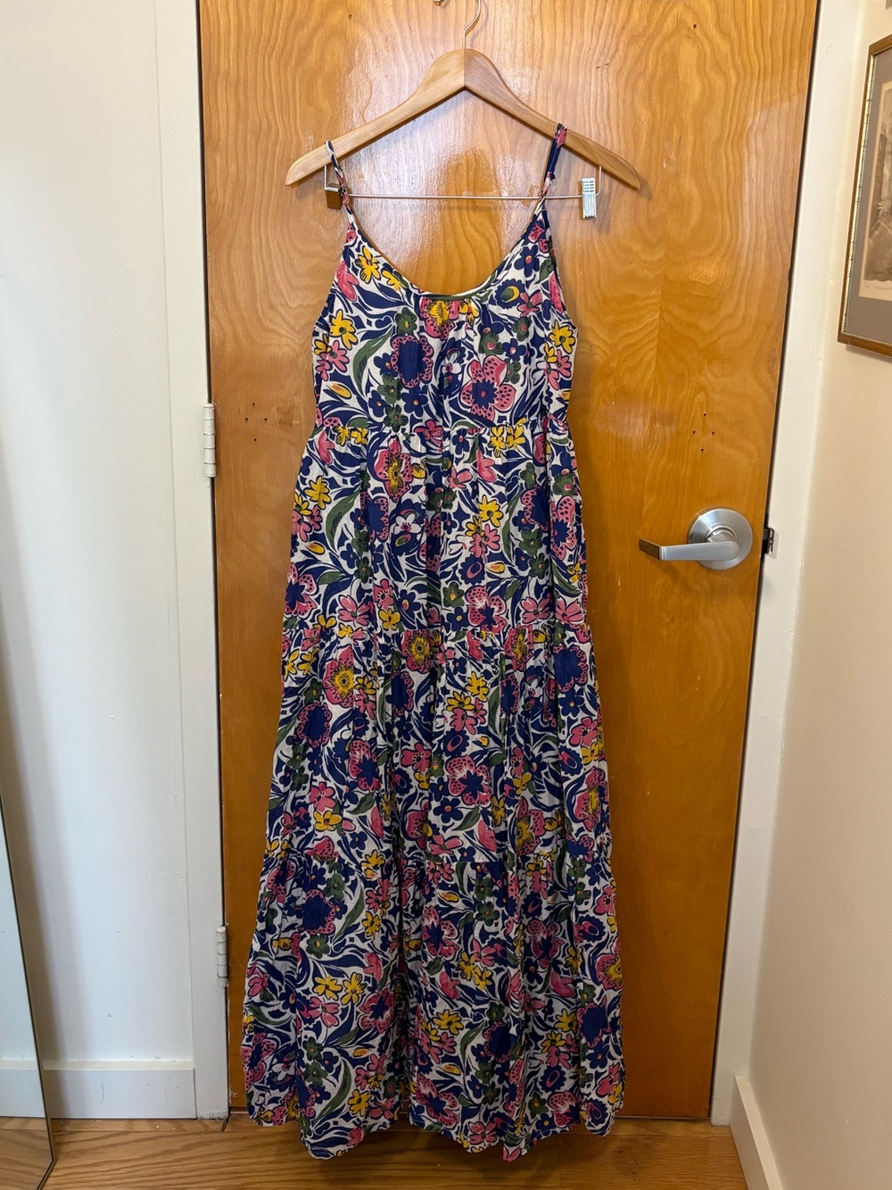 Roller Rabbit Floral Maxi Dress in Navy, Pink & Yellow